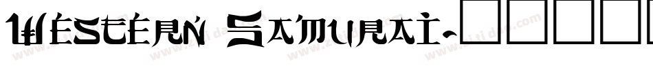 Western Samurai字体转换